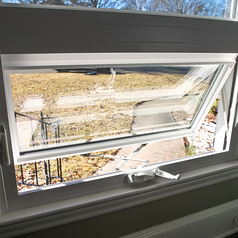 Awning swing window