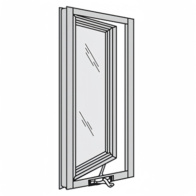 Awning swing window
