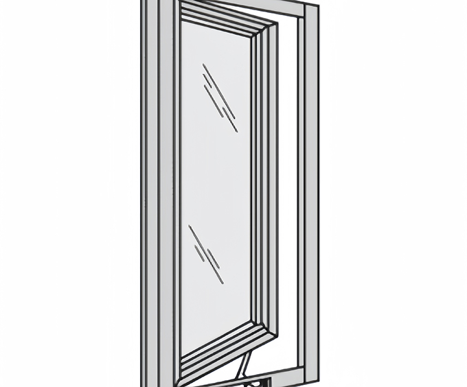 Awning swing window