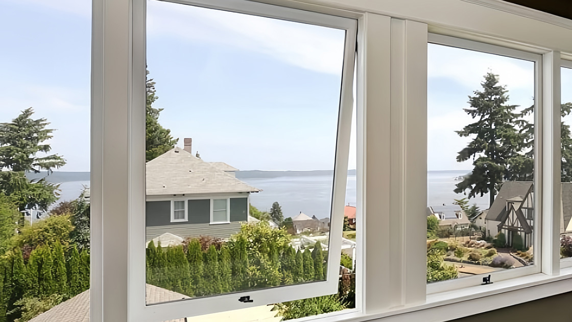 Awning swing window